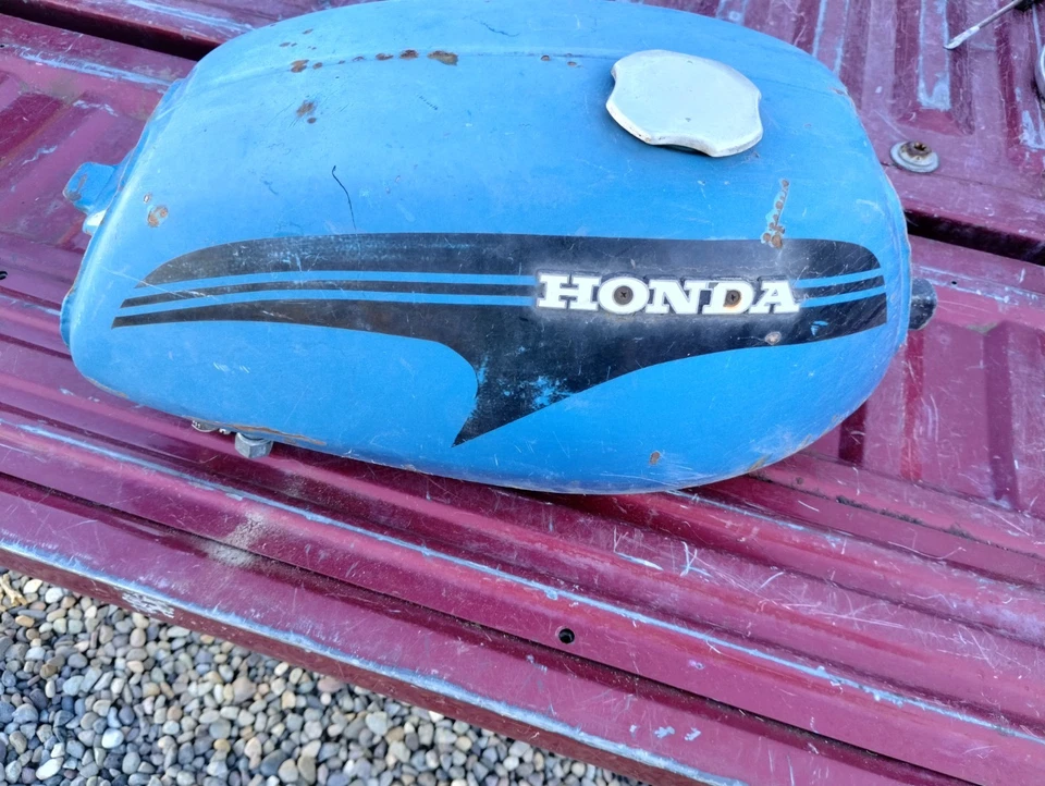 Honda CL175 CL 175 1971 Scrambler tanque de gasolina azul Foto 3 de 4