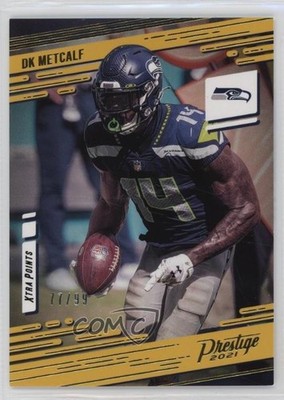 2021 Panini Prestige Xtra Points Gold 77/99 DK Metcalf #195 3hd