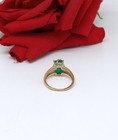 Sterling Silver Vermeil JTV Green Onyx   4.81g  Ring Size 11  CAT RESCUE — photo 2