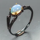 Handmade Natural Opal Ring 925 Sterling Silver Size 6.5 /R472598