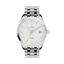 Orologio Automatico Uomo LORENZ 26184AA Bracciale Acciaio Bianco Sub 100mt