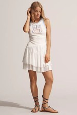 ANTHROPOLOGIE NWT $118 Daily Practice Varsity 74 Tiered Tank Dress Size Medium