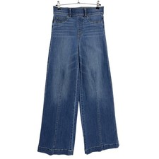 Spanx Seamed Front Wide Leg Jean in Vintage Indigo Size S