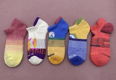 5 pairs/Set Bombas Women's Solid Honeycomb Ankle socks - Size Medium 8-10.5 NEW