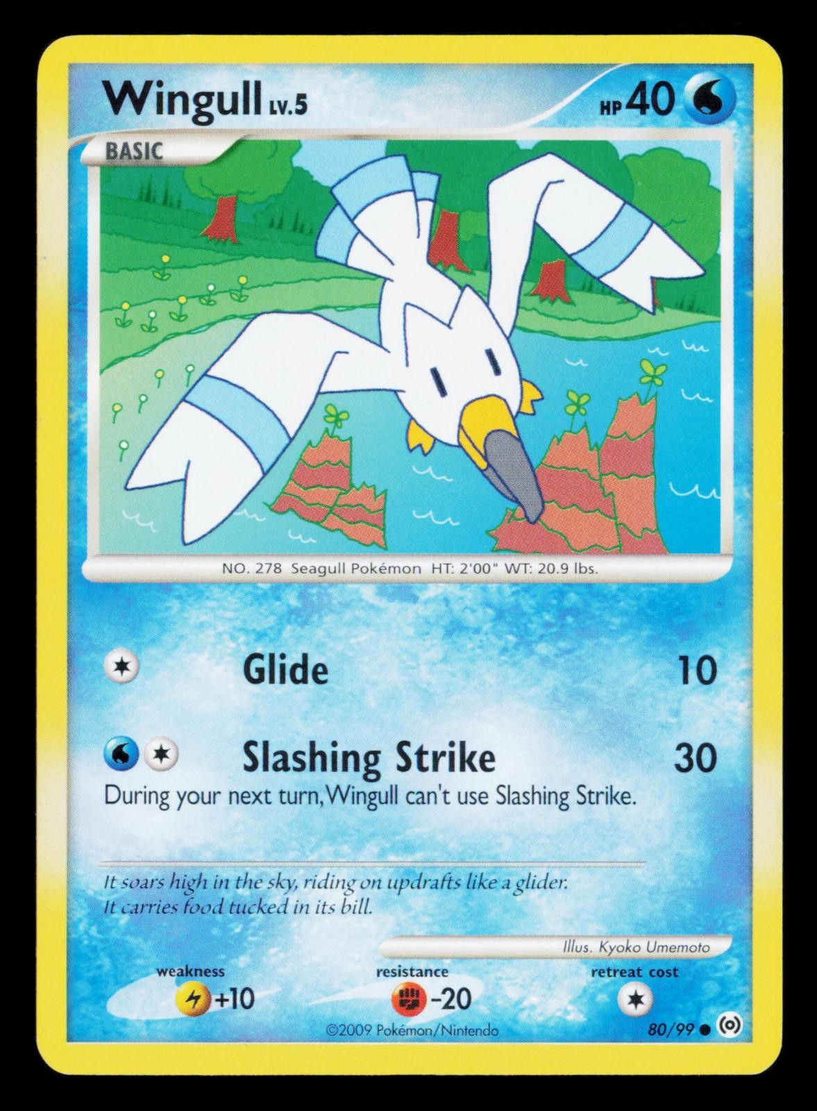 Wingull 80/99 Common Arceus Pokemon Moderately Played