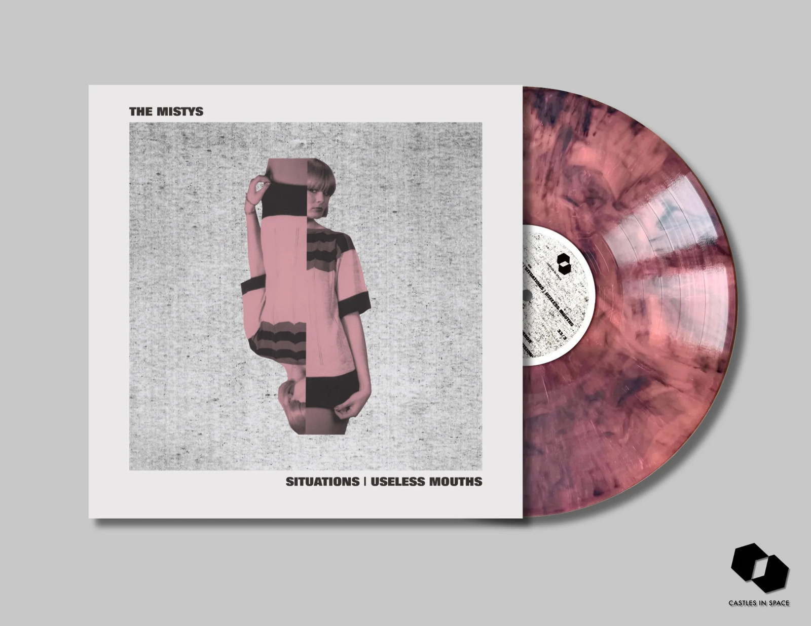 The Mistys | Situations / Useless Mouths | Vinyl LP - Pink Grey