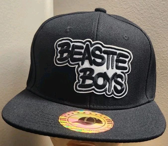 Beastie Boys Band Hat Solid Black Flat Bill Snapback Hat
