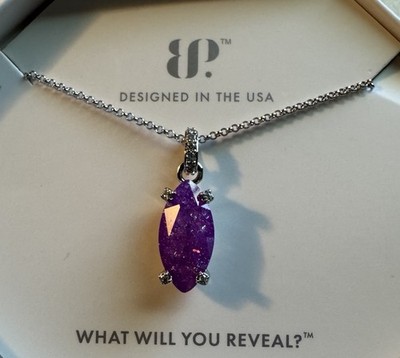 Bomb Party NK19305  River Runs Through Us  LC Lavender Ice Crystal Necklace