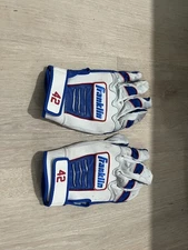 Pro Stock Game Used Portland Sea Dogs Jackie Robinson Franklin Batting Gloves