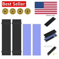 Dual M.2 NVMe Heatsink Coolers - Aluminum Design with Effective Thermal Control