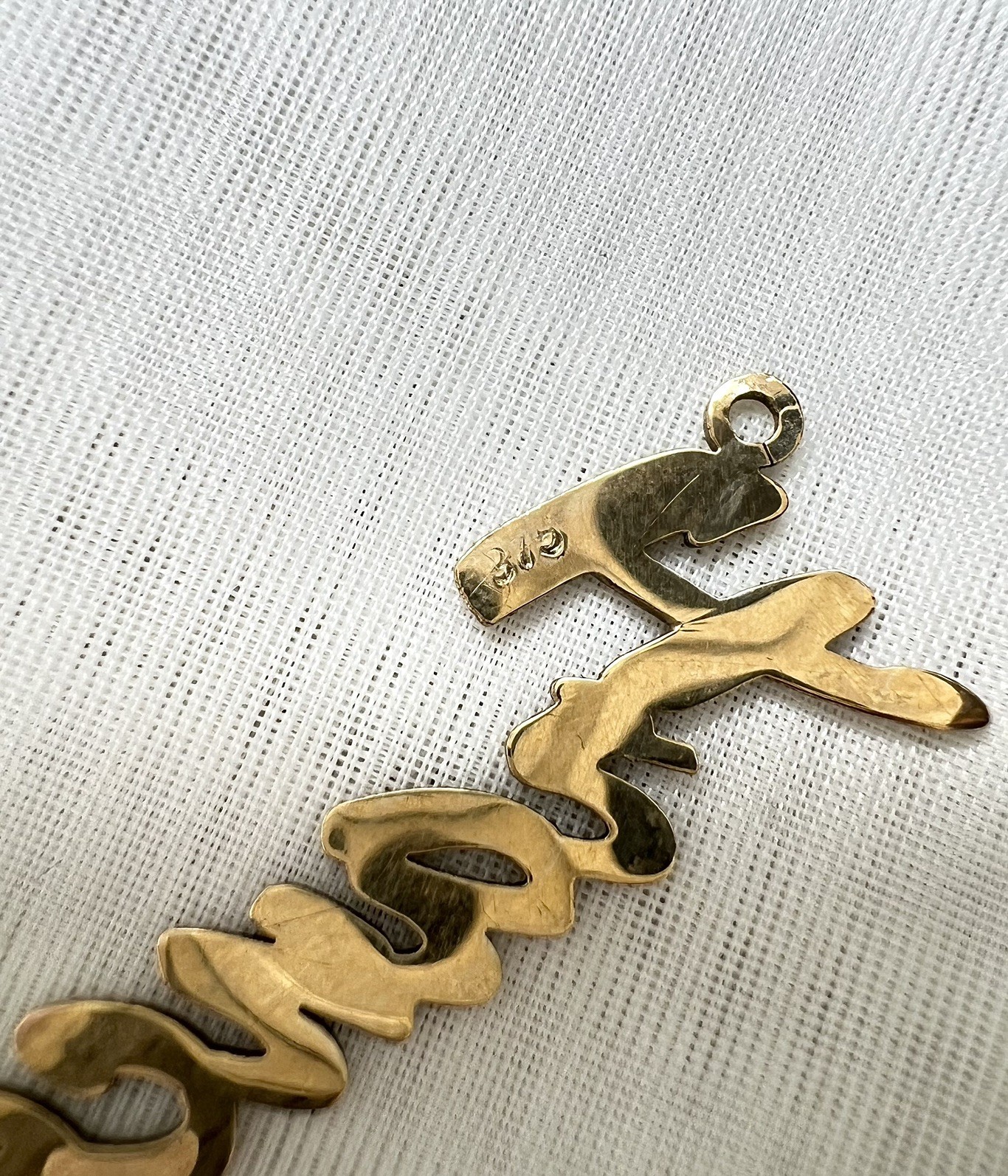 Personalised Solid Gold 9ct Name ‘Francesca’ Pend… - image 6