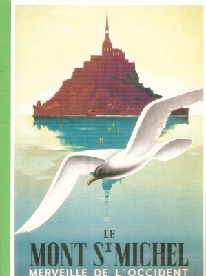 Pierre FIX-MASSEAU Postkarte Le MONT St MICHEL tolle ZEICHNUNG: Möwe
