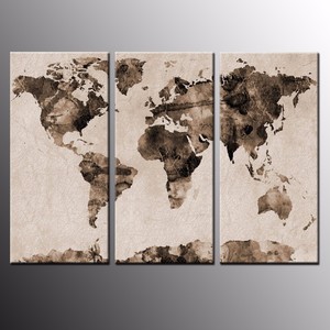 Hd Canvas Prints Art For Wall Decor World Map Canvas Wall Art Painting 3pcs Ebay
