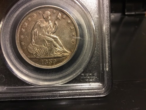 Fantastic 1859-O PCGS AU53 Seated Liberty Half Dollar 50c Almost Uncirculated 53 - Picture 5 of 9