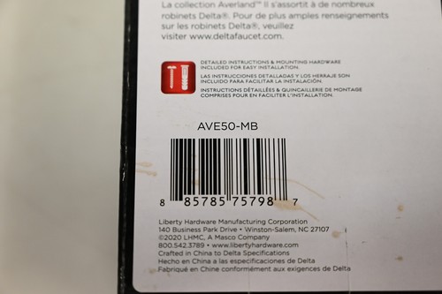 Delta AVE50-MB Averland Porta Carta Igienica da Bagno, Nero Opaco - Foto 7 di 9