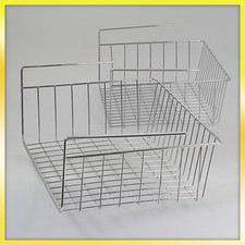 ✅ 2x Under Shelf Wardrobe Wire Rack Extra Storage Basket Organizer Desk Space