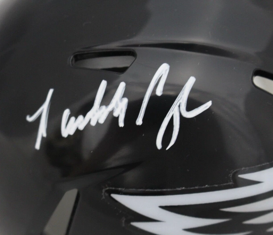 Randall Cunningham Signed Philadelphia Eagles 22 Alt Mini Helmet BAS 45950 Foto 2 de 3