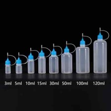 5ml 10ml 15ml 30ml 100ml PE Plastic Squeezable Tip Applicator Bottle Refillable