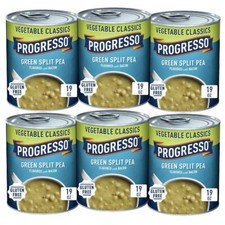 Progresso Vegetable Classics Soup GREEN SPLIT PEA With Bacon 6 Cans 