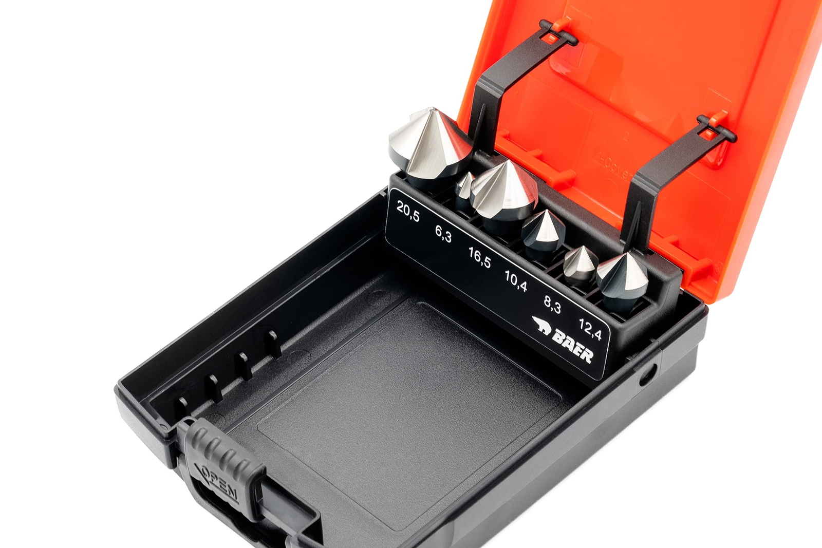 BAER HSSG Set Svasatori 90° per Avvitatore: Punte Professionali 6.3-20.5mm