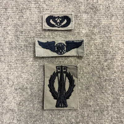 USAF Air Force ABU Grey Enlisted Rank Cloth Insignia Issue Patch, Missle Op. - Image 1 of 4