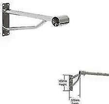 Image of HD 32mm GARMENT CLOTHES RAIL WALL MOUNTED HANGING RAIL DISPLAY TUBING SYSTEM