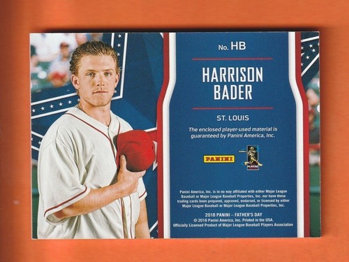 Parche Panini Día del Padre Spirt of the Game RC 2018 Harrison Bader #HB Cardinals - Imagen 2 de 2