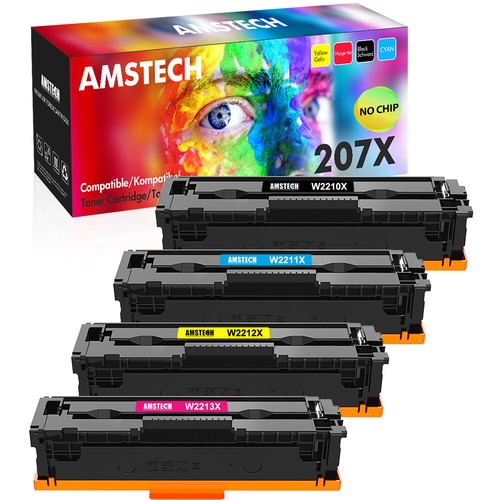 Ohne Chip Toner für HP 207A 207X Color LaserJet Pro MFP M283FDW M283FDN  M255DW | eBay
