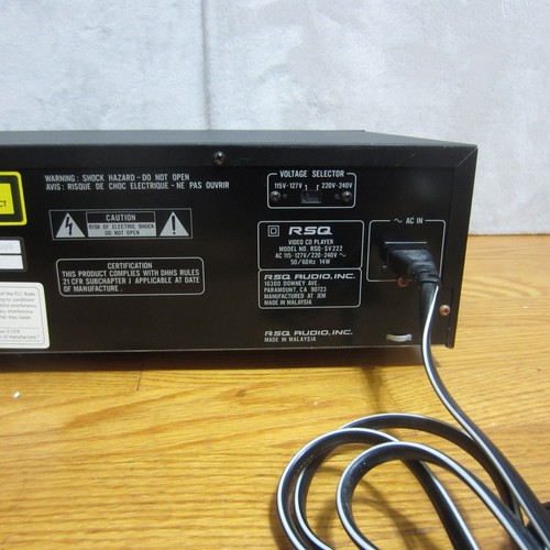 RSQ RSQ-SV222 Video CD VCD Karaoke Player (No Remote) - Tested Disc Read Error - Picture 5 of 7