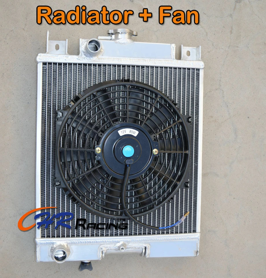 2Row Aluminum Radiator & FAN for Suzuki Swift GTi/GS/GT/GL/GLX 1989-1994 Manual - Изображение 2 из 4