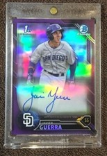 2016 Javier Guerra Bowman CHROME 1ST #D /250 AUTO PURPLE REFRACTOR San Diego 