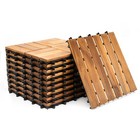 Interlocking Wooden Decking Tiles 30x30cm Outdoor Patio Garden Floor Terrace