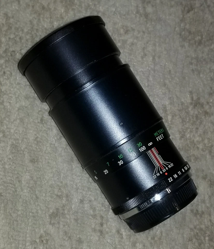 Vivitar 200mm 1:3.5 Auto Telephoto Lens No. 2826868 w Lens Cap /Caps - Image 3 of 4