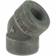 Made in USA Size 3/8", Class 3,000, Forged Carbon Steel Black Pipe 45? Elbow ...