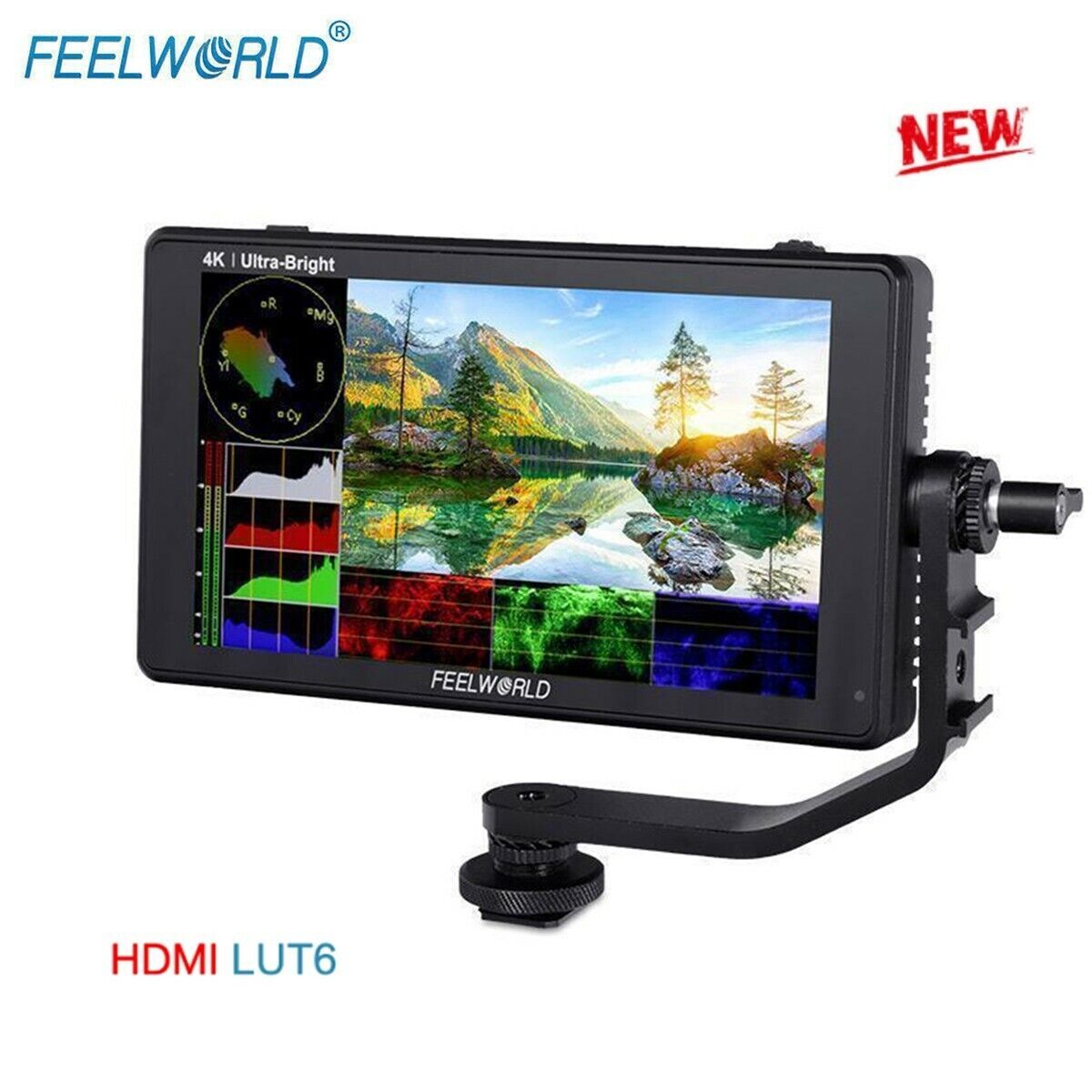 FEELWORLD LUT6 6 inch DSLR Camera Field Monitor 2600nits HDR 3D LUT Touch Screen