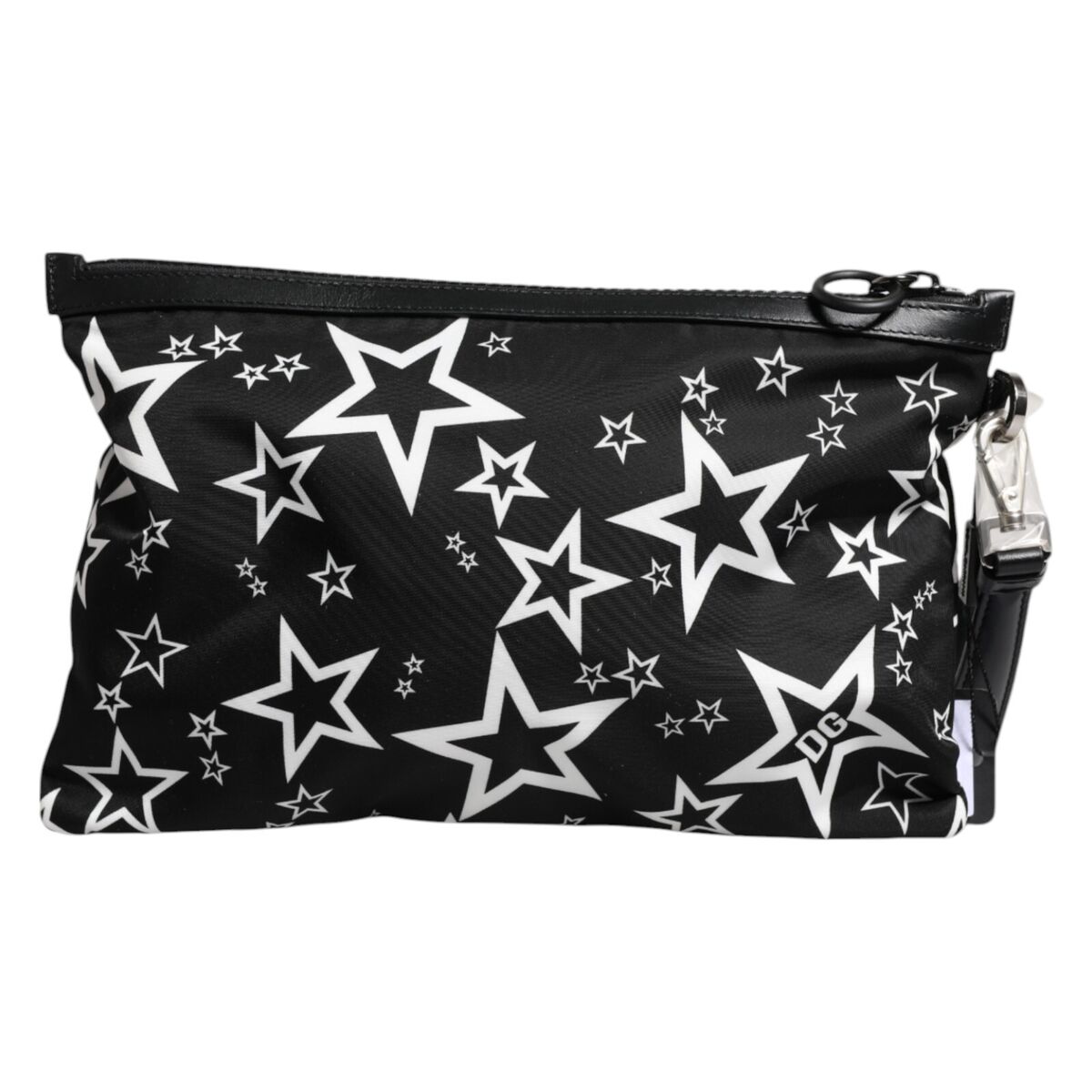 DOLCE & GABBANA Bag Black White Stars Pattern Clutch Women DOLCE & GABBANA Bag Black White Stars Pattern Clutch Women
