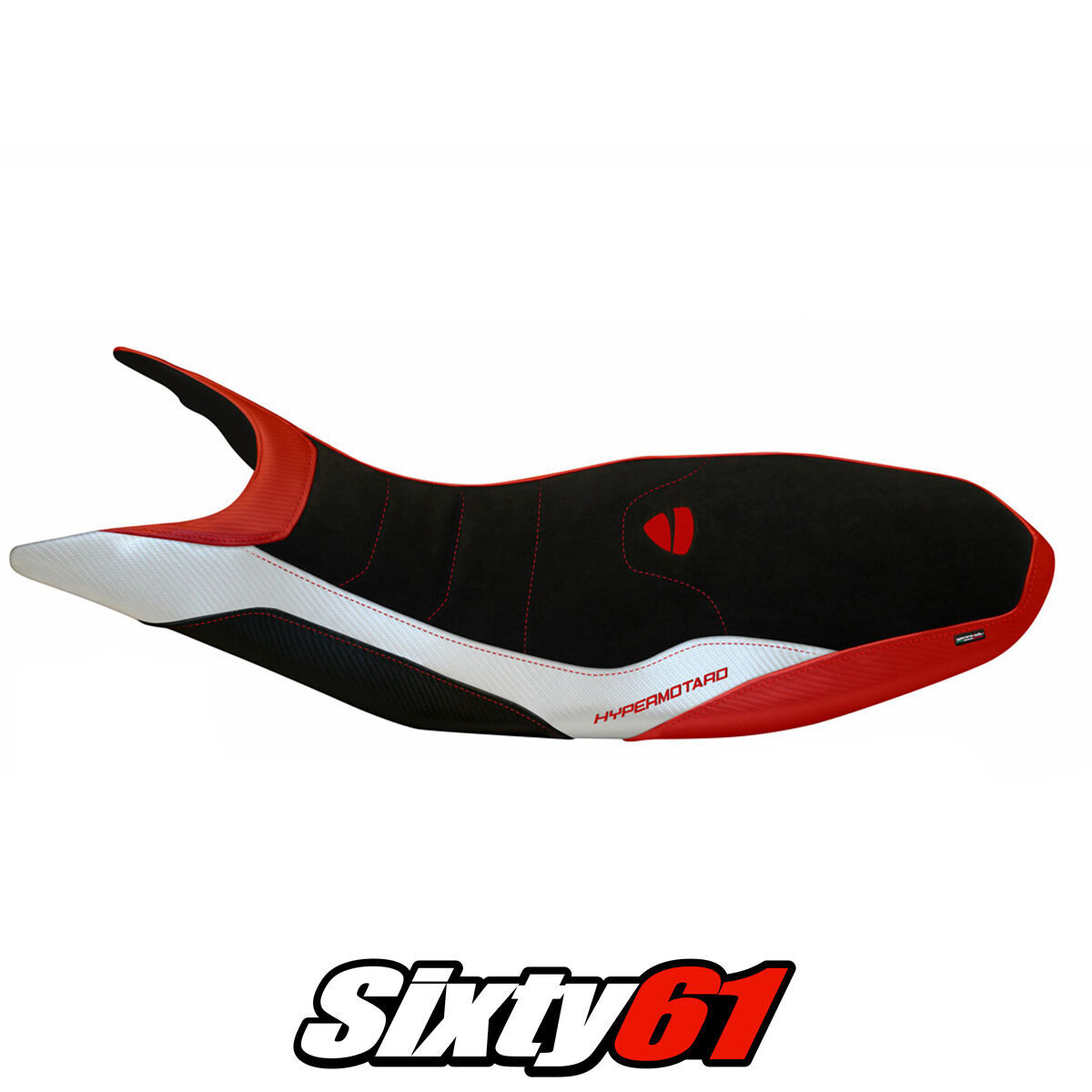 Ducati Hypermotard 821 939 Seat Cover Tappezzeria 2013-2018 Comfort Red White