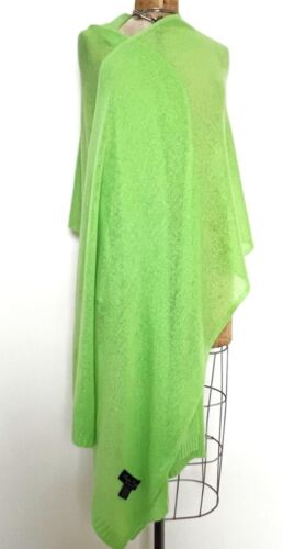 Claudia Nichole Lime Green 100% Cashmere Breezy Travel Wrap Shawl Scarf 25"x 100 - Picture 4 of 4