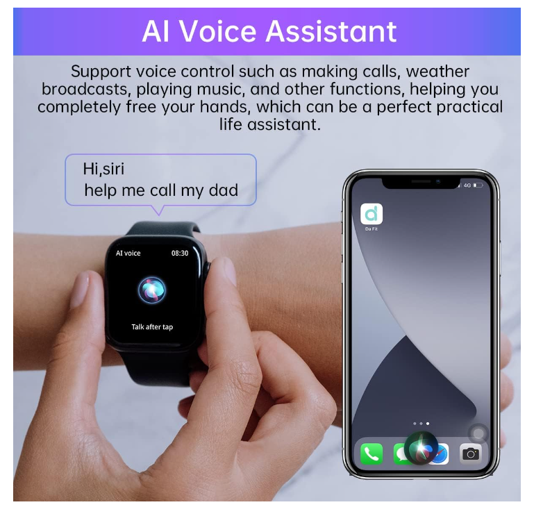 Men's Women's Smart Watch Fitness Tracker Answer/Make Calls for Android