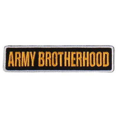 Brotherhood Rocker Patch Army Brotherhood EMBROIDERED 4 INCH IRON ON MC BIKER PATCH | eBay