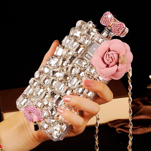 Für iPhone 16 15 14 Pro Max 13 12 11 Bling Sparkle Parfum Flakon Diamant Hülle - Bild 17 von 36