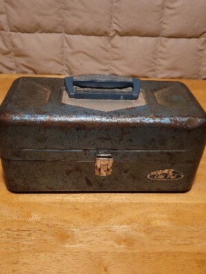 Ancienne Boîte Déflecteur Pour Appâts Vivants Old Pal - Métal Vert - Pêche En Eau Douce