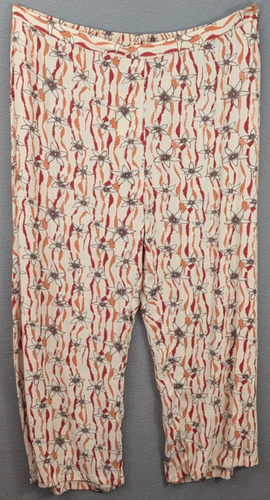 Adini Women's Plus Pull On Pants Floral Boho Wide Leg High Rise Viscose 4X NWT - Picture 3 of 13