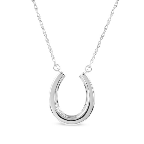 Collar colgante herradura de diamante TDW oro blanco de 10 K 1/6 quilates - Imagen 3 de 28