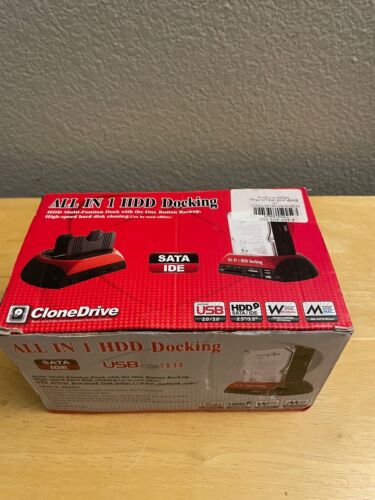 Docking station HDD doppio clone USB 3.0 lettore di schede disco rigido 2,5"" 3,5 - Foto 1 di 5