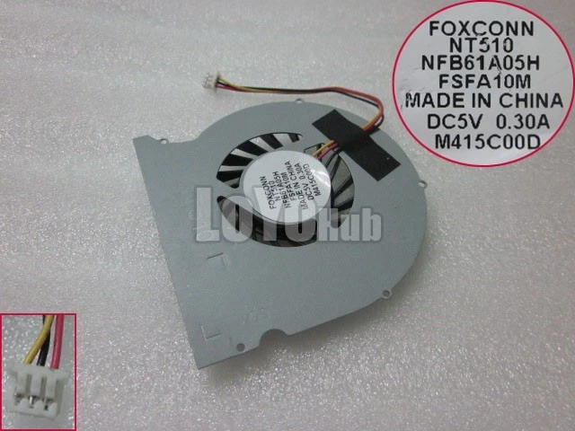 New For FOXCONN NT510 NT410 NT425 NT435 NFB61A05H laptop fan DC5V 0.30A 3wire - Image 3 of 4