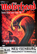MOTÖRHEAD  1998  NEU - ISENBURG  orig. Concert Poster - Konzert Plakat - DIN A1