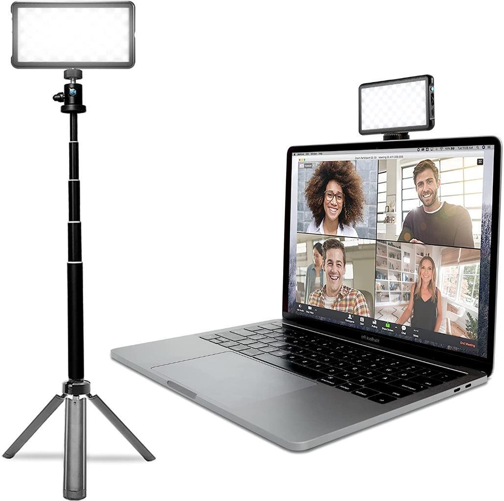 Lume Cube Lighting Kit Diffuser Computer Mount Tripod Adjustable Brightness
