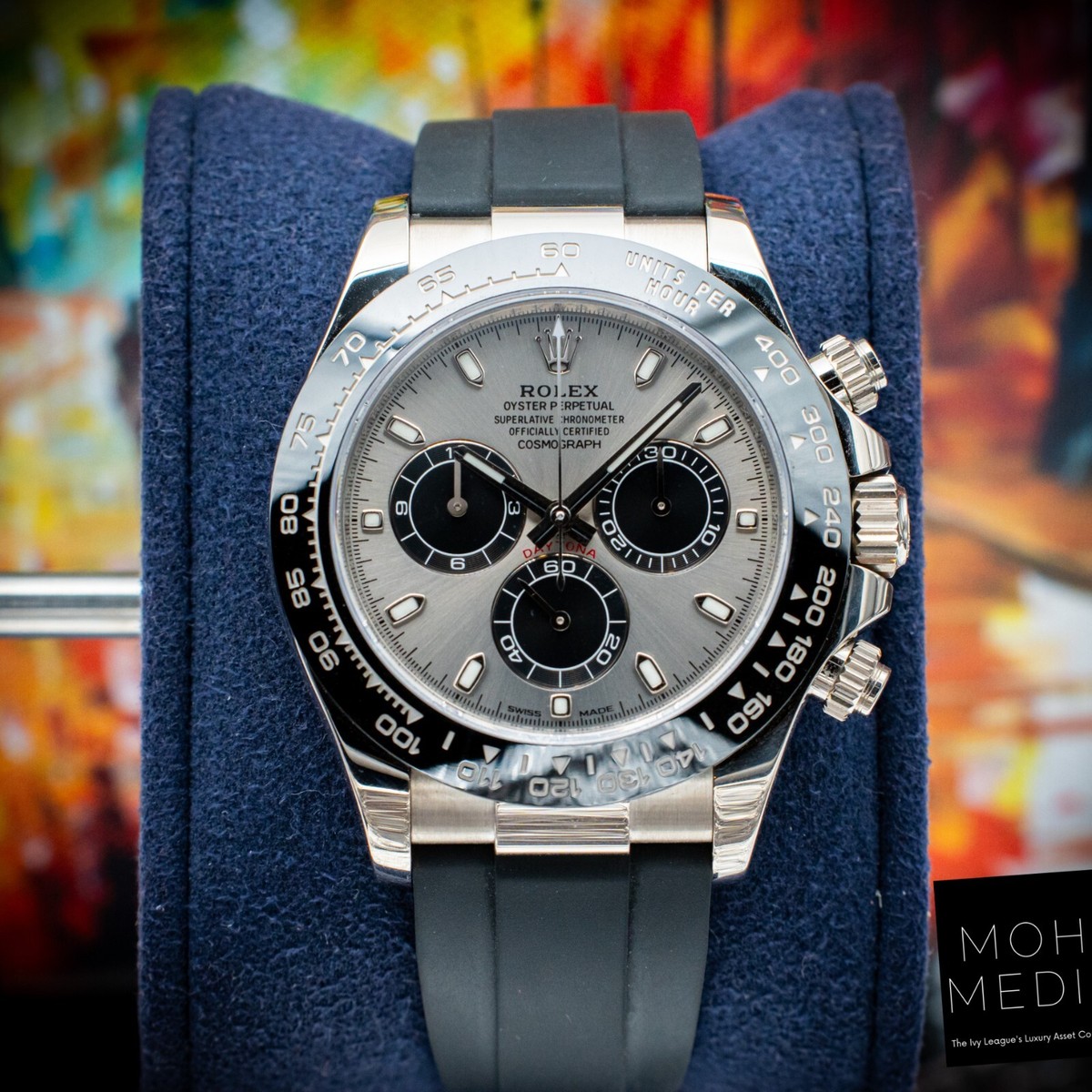 Rolex Daytona 116519LN White Gold Ghost silver 40MM Oysterflex