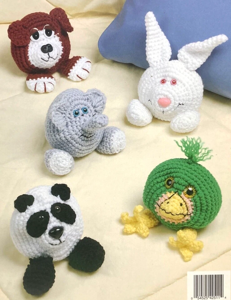 CROCHET BEAN BAG PALS & PILLOW BAG: 12 Cute and Cuddly Critters plus bag OOP - Image 2 of 2